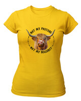 T-Shirt Στενή Γραμμή - Not My Bullshit - Color Thumbnail Χρυσό Κίτρινο
