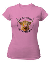 T-Shirt Στενή Γραμμή - Not My Bullshit - Color Thumbnail Ροζ