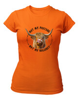 T-Shirt Στενή Γραμμή - Not My Bullshit - Color Thumbnail Πορτοκαλί