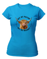 T-Shirt Στενή Γραμμή - Not My Bullshit - Color Thumbnail Τιρκουάζ