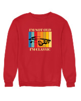 Φούτερ χωρίς κουκούλα Γυναικείο - Not Old Just Classic - Color Thumbnail Κόκκινο