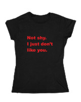 Κοριτσίστικο Κοντομανικο Παιδικό - Not Shy I Just Dont Like You - Color Thumbnail Μαύρο