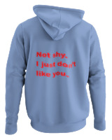 Φούτερ με κουκούλα - Not Shy I Just Dont Like You - Color Thumbnail Blue Carolina
