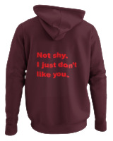 Φούτερ με κουκούλα - Not Shy I Just Dont Like You - Color Thumbnail Marron