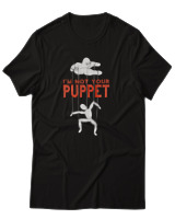 T-Shirt Αντρικό - Not Your Puppet - Color Thumbnail Μαύρο