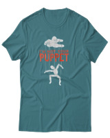T-Shirt Αντρικό - Not Your Puppet - Color Thumbnail Μπλε Πράσινο