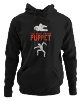 Φούτερ με κουκούλα Γυναικείο - Not Your Puppet - Color Thumbnail Μαύρο