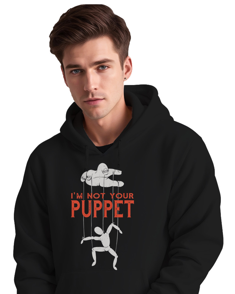 Φούτερ με κουκούλα - Not Your Puppet - Image 2