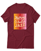 T-Shirt Αντρικό - Nothing But Jazz - Color Thumbnail Σκούρο Κόκκινο
