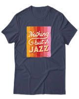 T-Shirt Αντρικό - Nothing But Jazz - Color Thumbnail Μπλε Γκρι