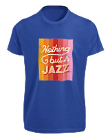 T-Shirt Fit Αντρικό - Nothing But Jazz - Color Thumbnail Μπλε Ρουά
