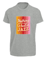 T-Shirt Fit Αντρικό - Nothing But Jazz - Color Thumbnail Γκρι Μελανζέ