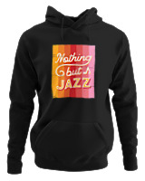 Φούτερ με κουκούλα Γυναικείο - Nothing But Jazz - Color Thumbnail Μαύρο