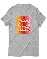 T-Shirt  Γυναικείο - Nothing But Jazz - Color Thumbnail Γκρί Μελανζέ