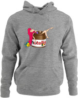 Φούτερ με κουκούλα - Nutella Ariel - Color Thumbnail Γκρι Μελανζέ