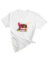 T-Shirt Woman Fashion Γυναικείο - Nutella Ariel - Color Thumbnail WHITE