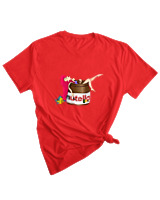 T-Shirt Woman Fashion Γυναικείο - Nutella Ariel - Color Thumbnail RED
