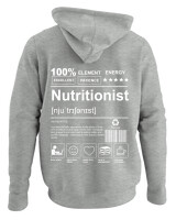 Φούτερ με κουκούλα - Nutritionist - Color Thumbnail Γκρι Μελανζέ