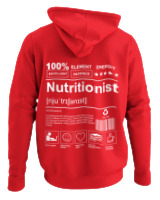 Φούτερ με κουκούλα - Nutritionist - Color Thumbnail Κόκκινο