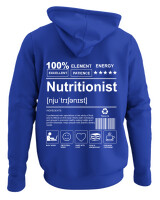 Φούτερ με κουκούλα - Nutritionist - Color Thumbnail Μπλε Ρουά