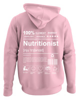 Φούτερ με κουκούλα - Nutritionist - Color Thumbnail Pink