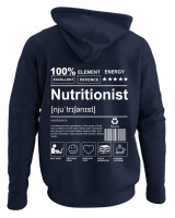 Φούτερ με κουκούλα - Nutritionist - Color Thumbnail Navy Blue