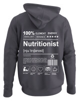 Φούτερ με κουκούλα - Nutritionist - Color Thumbnail Ανθρακί
