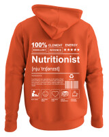 Φούτερ με κουκούλα - Nutritionist - Color Thumbnail Πορτοκαλί