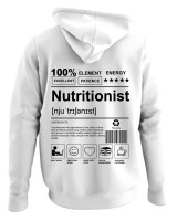 Φούτερ με κουκούλα - Nutritionist - Color Thumbnail ΄Ασπρο