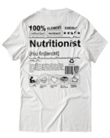T-Shirt Αντρικό - Nutritionist - Color Thumbnail Άσπρο