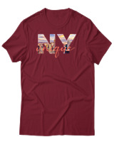 T-Shirt Αντρικό - NY Unique - Color Thumbnail Σκούρο Κόκκινο