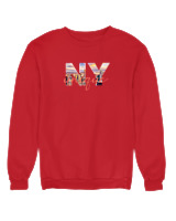 Φούτερ χωρίς κουκούλα Γυναικείο - NY Unique - Color Thumbnail Κόκκινο
