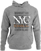 Φούτερ με κουκούλα - Nyc Metropolitan Area - Color Thumbnail Γκρι Μελανζέ