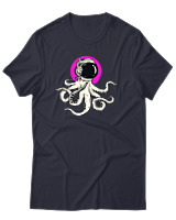 T-Shirt Αντρικό - Octopus Astronaut - Color Thumbnail Σκούρο Μπλε