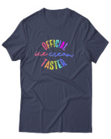 T-Shirt Αντρικό - Official Ice Cream Taster - Color Thumbnail Μπλε Γκρι
