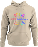 Φούτερ με κουκούλα - Official Ice Cream Taster - Color Thumbnail Μπέζ