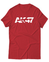 T-Shirt Αντρικό - Old School Ak47 - Color Thumbnail Κόκκινο
