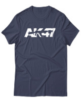 T-Shirt Αντρικό - Old School Ak47 - Color Thumbnail Μπλε Γκρι