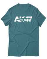 T-Shirt Αντρικό - Old School Ak47 - Color Thumbnail Μπλε Πράσινο