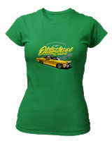 T-Shirt Στενή Γραμμή Γυναικείο - Oldschool - Color Thumbnail Πράσινο