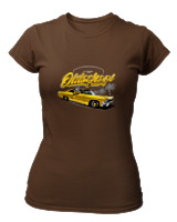 T-Shirt Στενή Γραμμή Γυναικείο - Oldschool - Color Thumbnail Καφέ