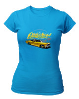 T-Shirt Στενή Γραμμή Γυναικείο - Oldschool - Color Thumbnail Τιρκουάζ