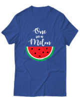 T-Shirt Unisex - One In A Melon - Color Thumbnail Μπλε Ρουά