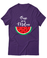 T-Shirt Unisex - One In A Melon - Color Thumbnail Σκούρο Μωβ