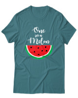 T-Shirt Unisex - One In A Melon - Color Thumbnail Μπλε Πράσινο