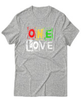 T-Shirt Αντρικό - One Love - Color Thumbnail Γκρι Μελανζέ