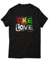 T-Shirt Αντρικό - One Love - Color Thumbnail Μαύρο