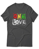 T-Shirt Αντρικό - One Love - Color Thumbnail Ανθρακί