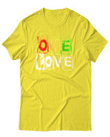 T-Shirt Αντρικό - One Love - Color Thumbnail Κίτρινο