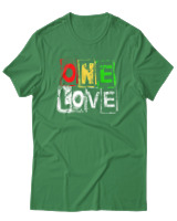 T-Shirt Αντρικό - One Love - Color Thumbnail Πράσινο